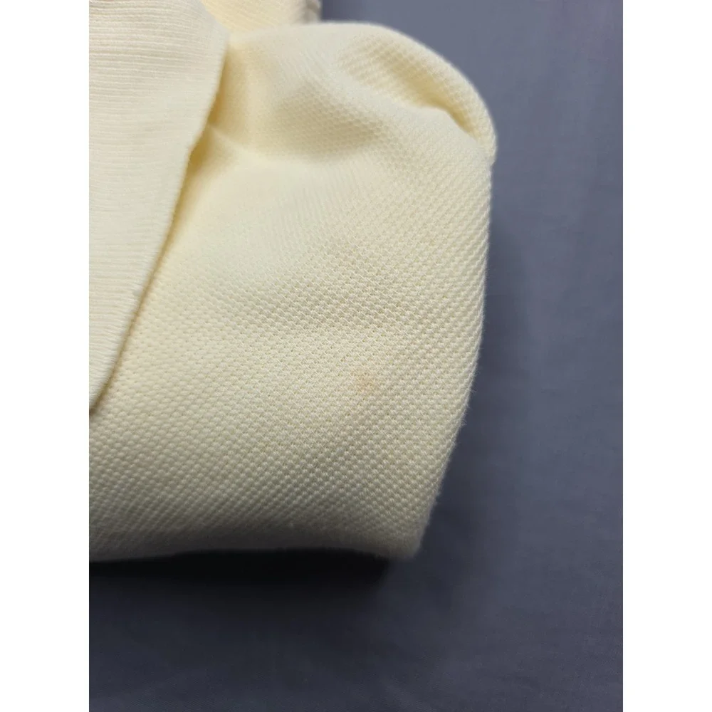 Vintage 90s Chaps Ralph Lauren Polo Shirt XL - Cream Pastel Yellow - Pique...